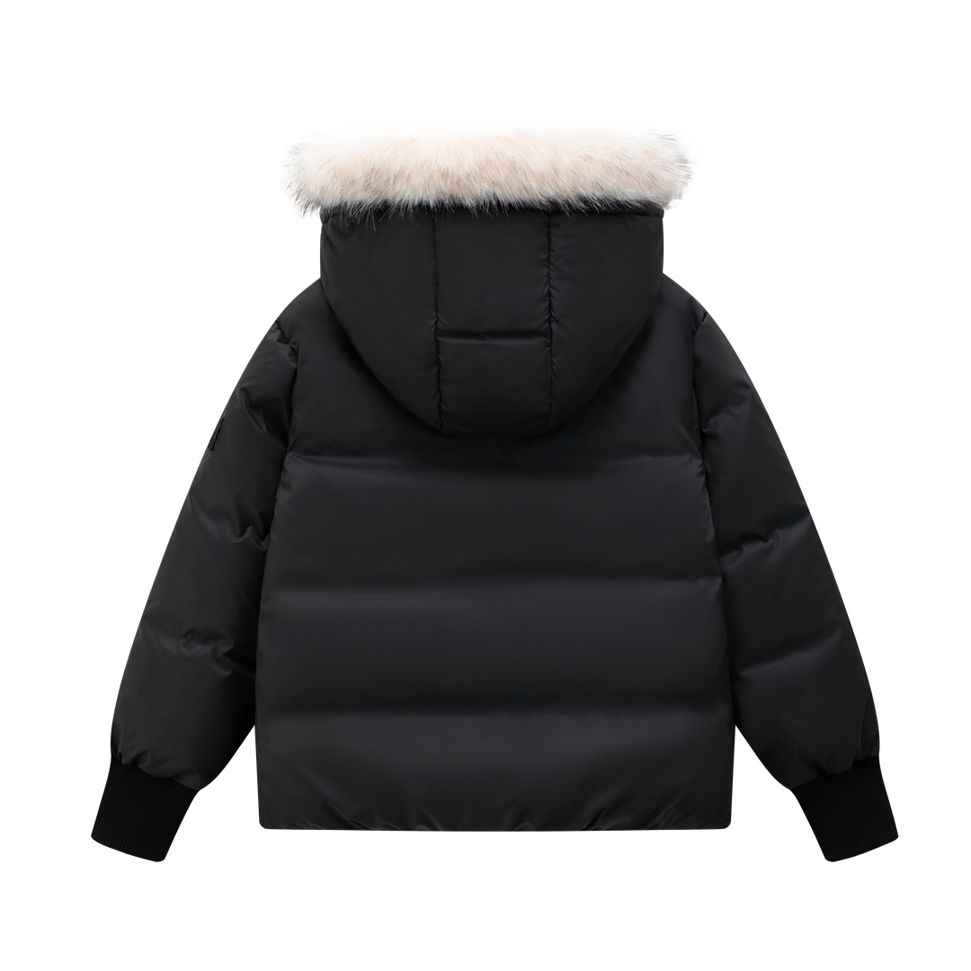 J-2546 Contrast Pocket Coat - Black/Heather Black