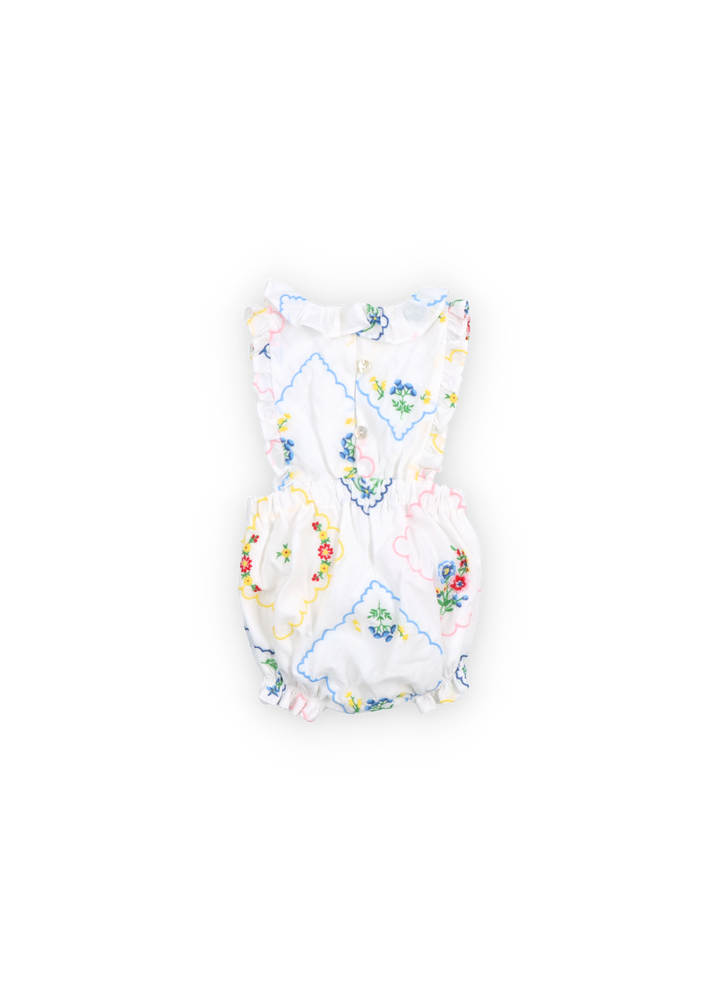 Jacinthe Baby Romper -Multicolor Embroidery
