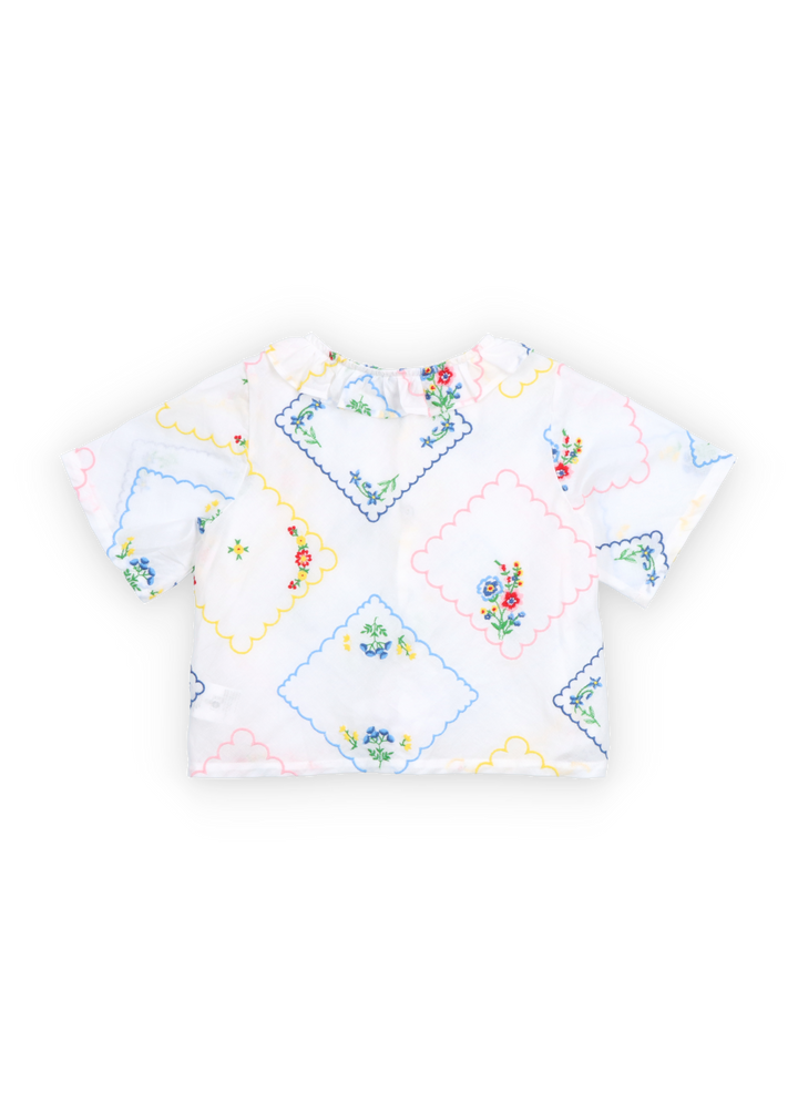 Jacinthe Blouse -Flower Embroidery