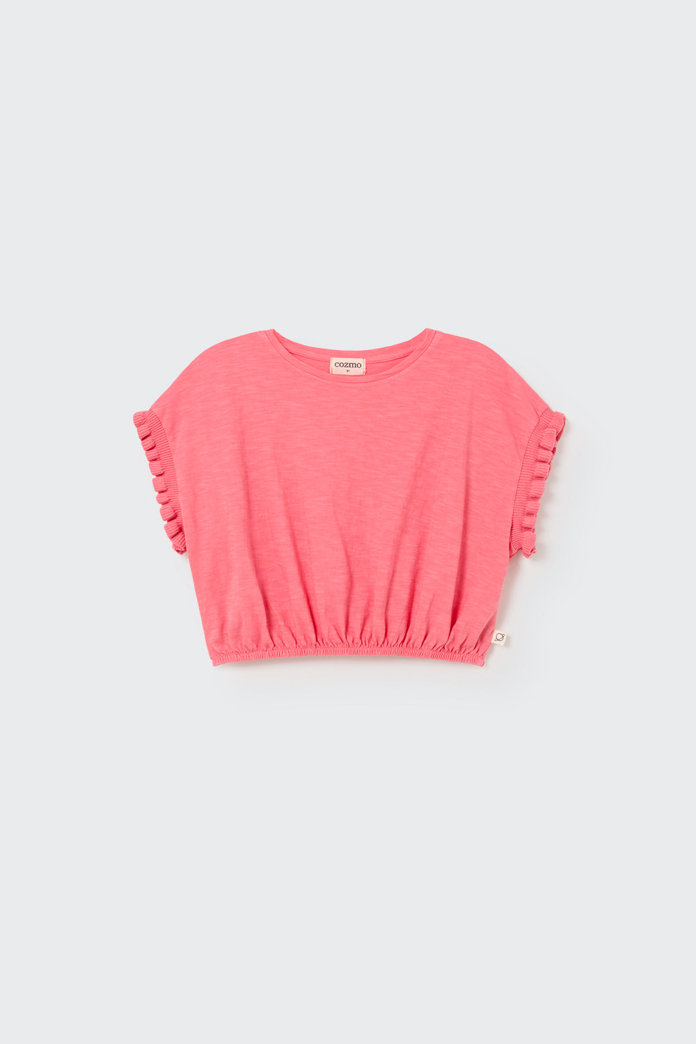 JADAK280S5-ORGANIC SLUB RUFFLE T-SHIRT-confetti pink