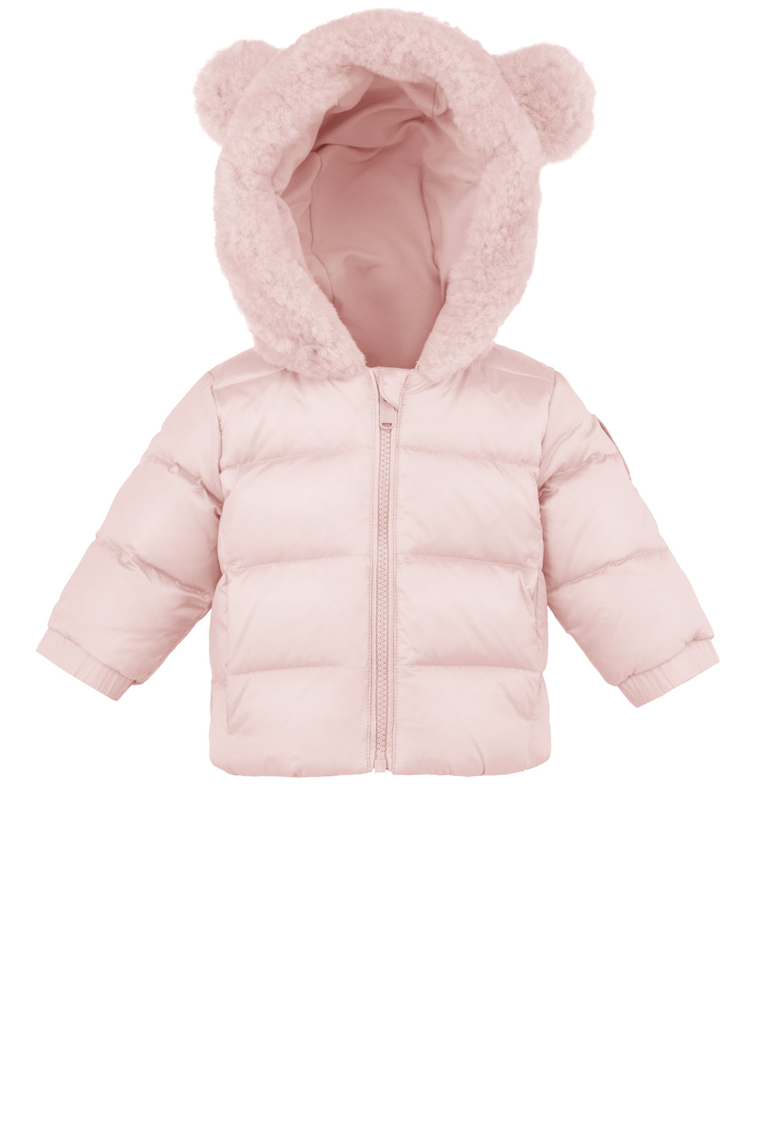 JB9900/T/DLC6 HOODED BABY DOWN JKT WITH EARS - PINK QUARTZ