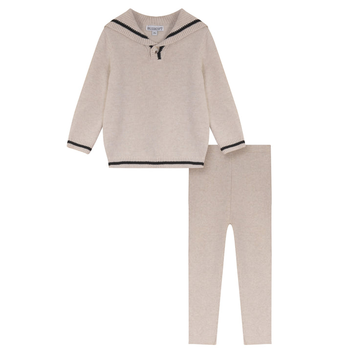 JESSE SAILOR COLLAR TRIM SET-OATMEAL