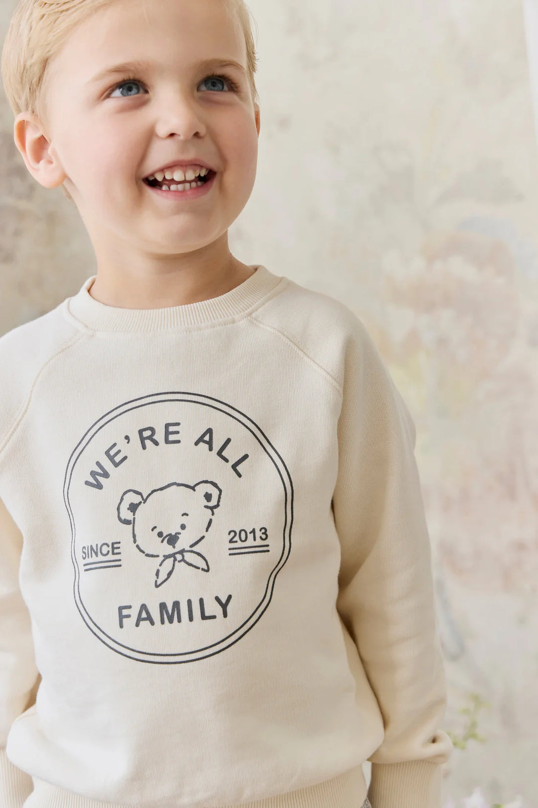 ORGANIC COTTON HAYES SWEATSHIRT - WE'RE ALL FAMILY CLOUD
