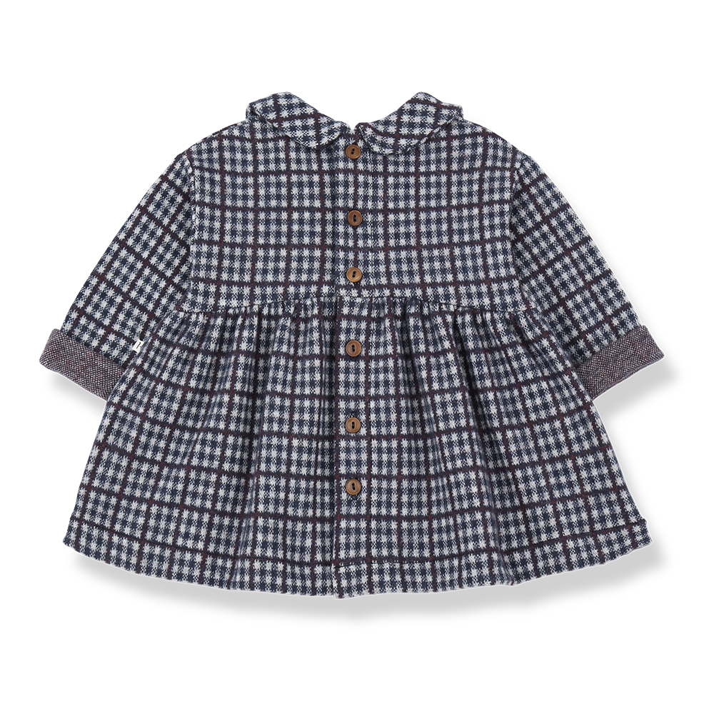 JULIA-collar dress-dark-blue