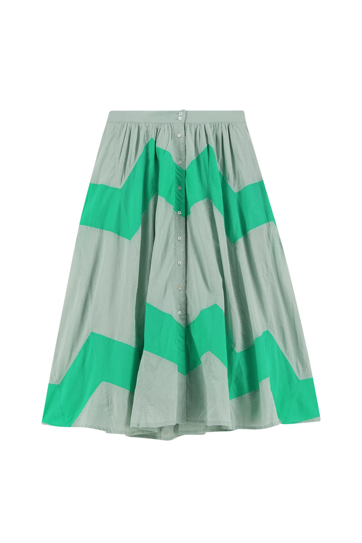 Jerem TC160 Patch-Green Long Skirt