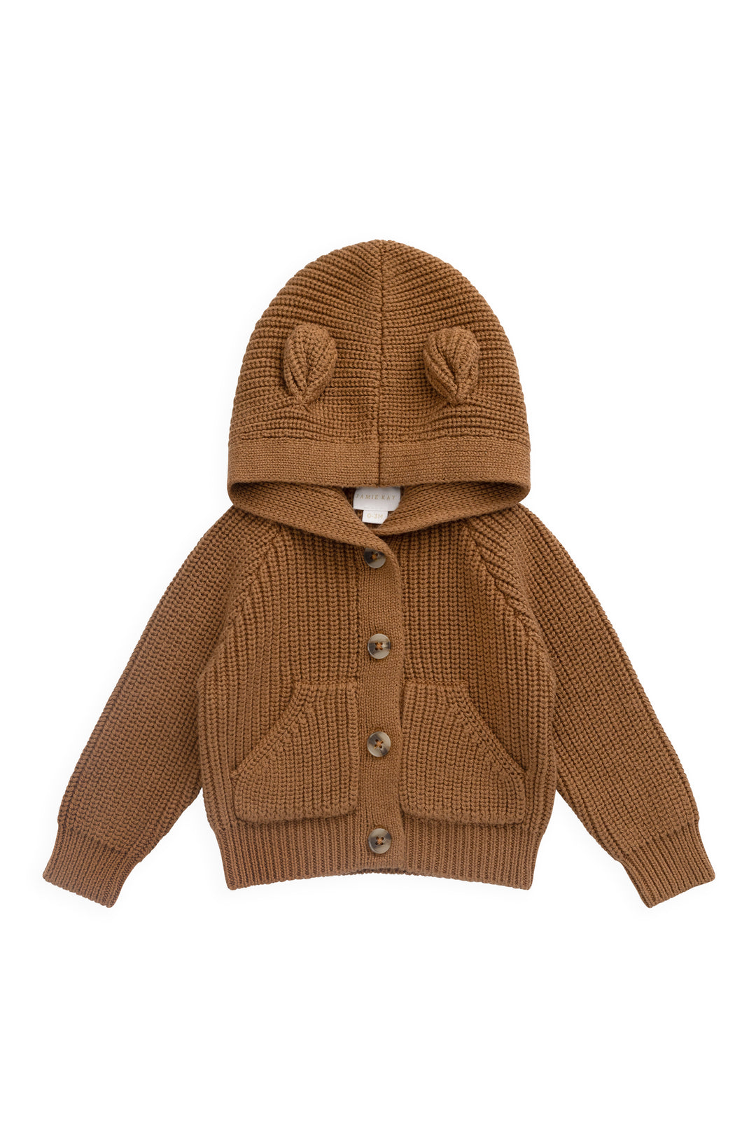 J112312119 Bear Cardigan - Butterscotch