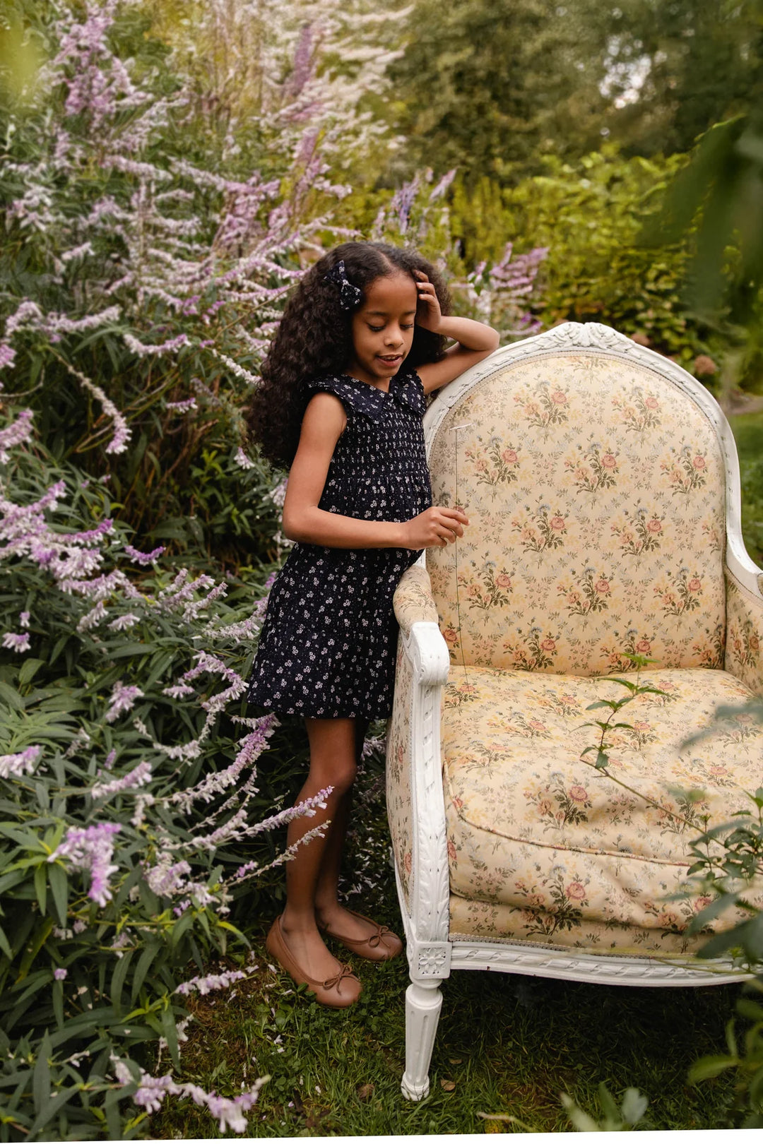 J361912065 Organic Cotton Christabel Dress - Maisie Navy