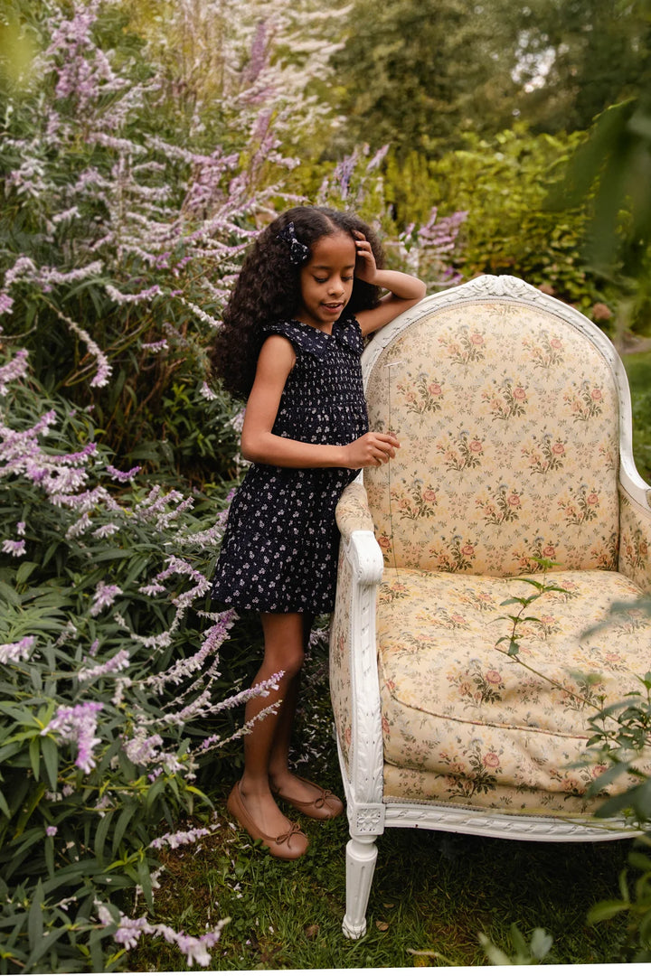 J361912065 Organic Cotton Christabel Dress - Maisie Navy