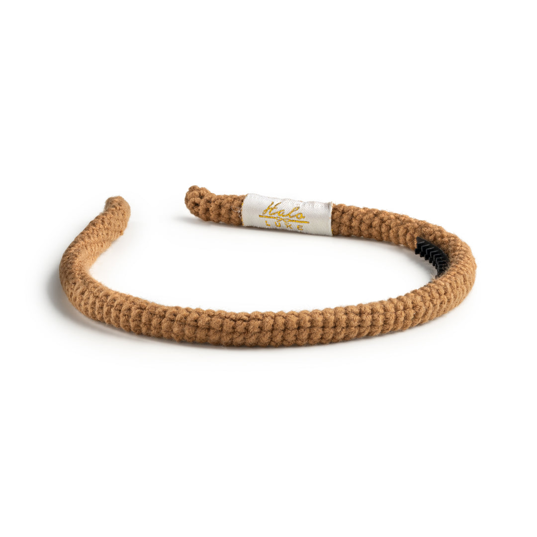 juliah005-Juliana textured knit headband-caramel