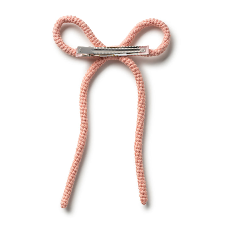julial003-Juliana textured knit long tail clip-ballet slipper