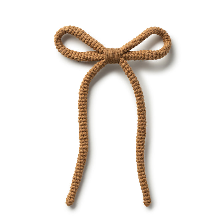 julial005-Juliana textured knit long tail clip-caramel