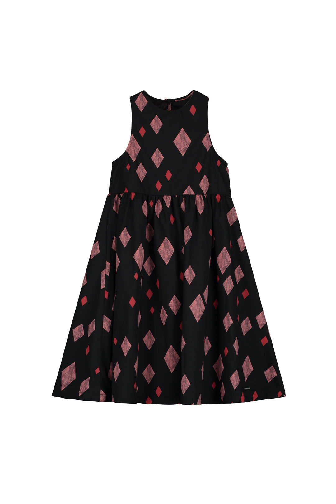 Joker Sleeveless Dress-Black/Red