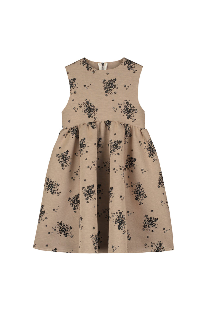 K028A 190-3016 Rosa Dress - Camel & Black