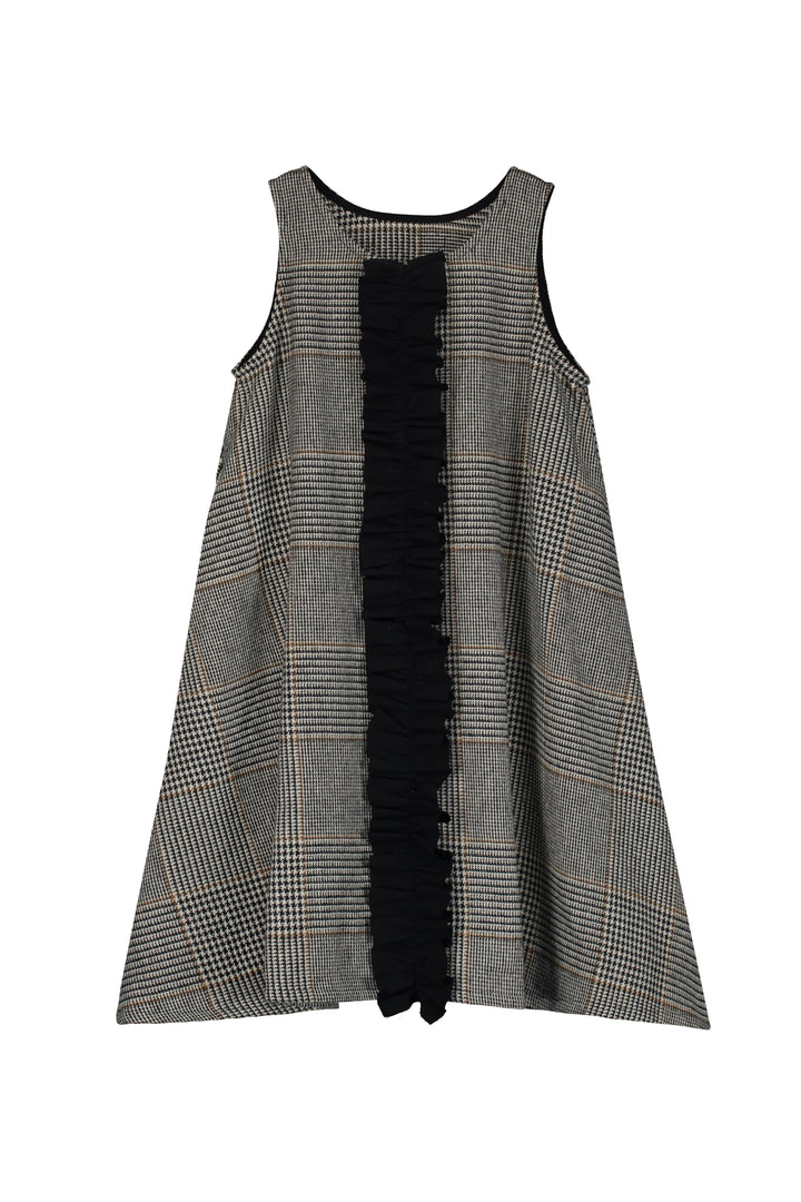 Valley Apron Ruffle Dress-Prince of Wales