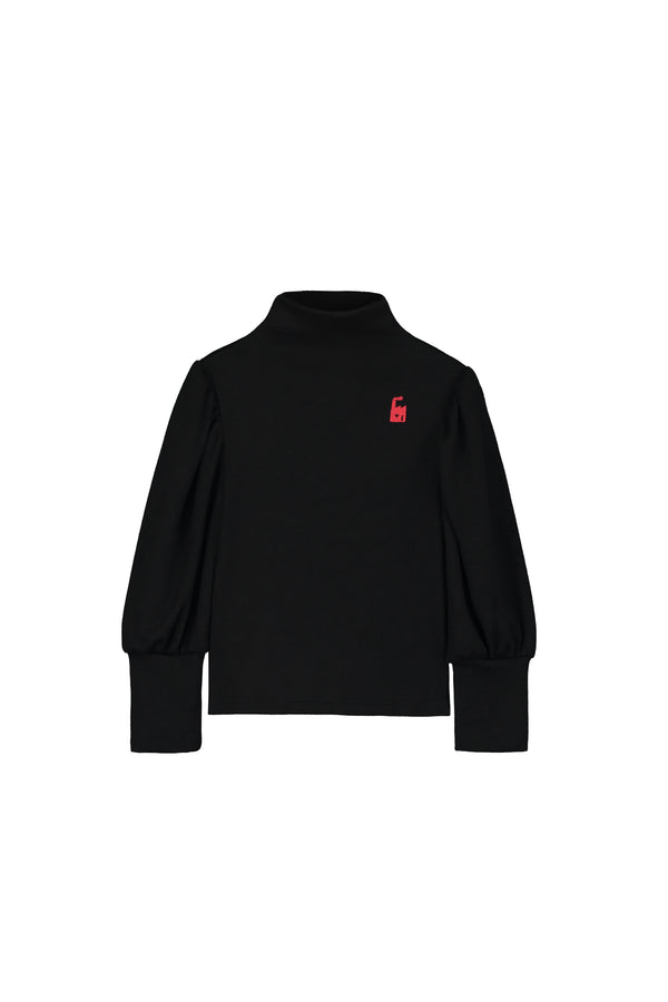 K046B 190-4003 Nikki Turtleneck Top - Black