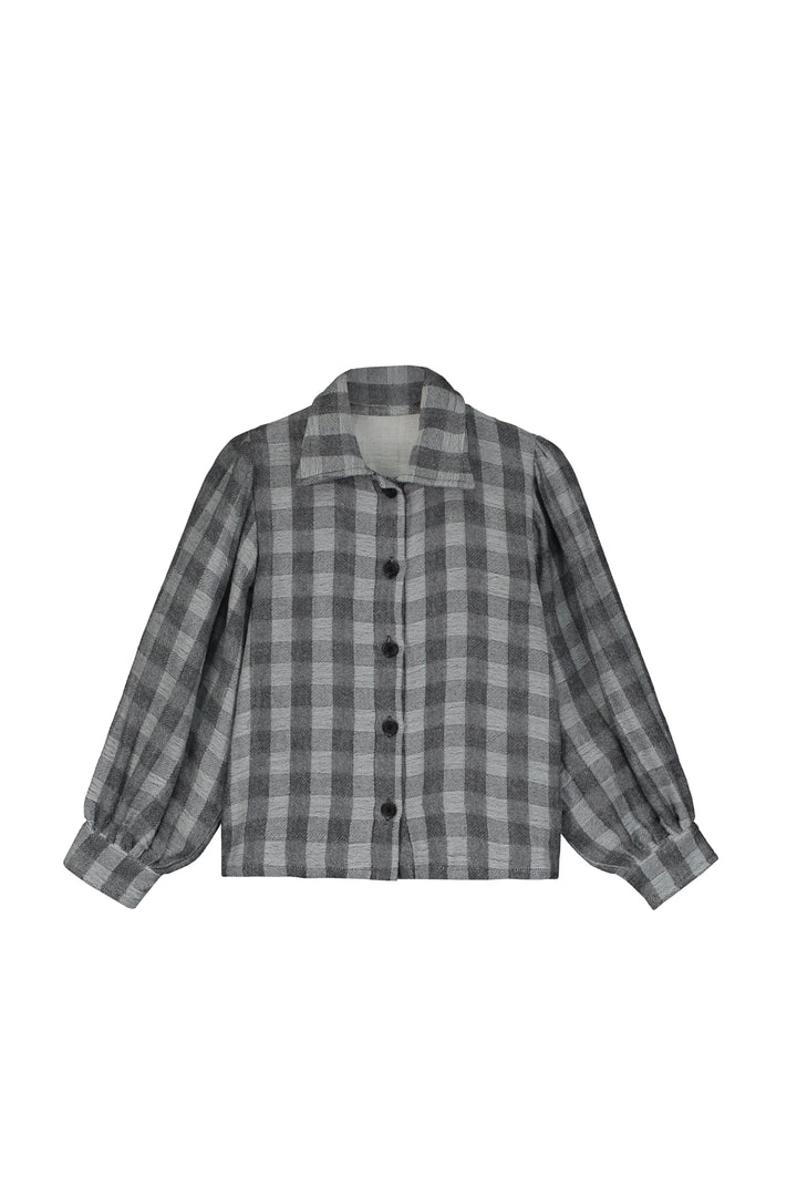 Check bow blouse-50