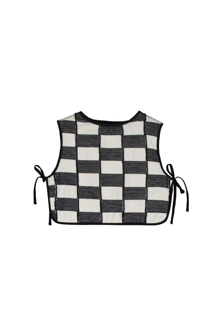 High Trail Padded Top-Black & Cream
