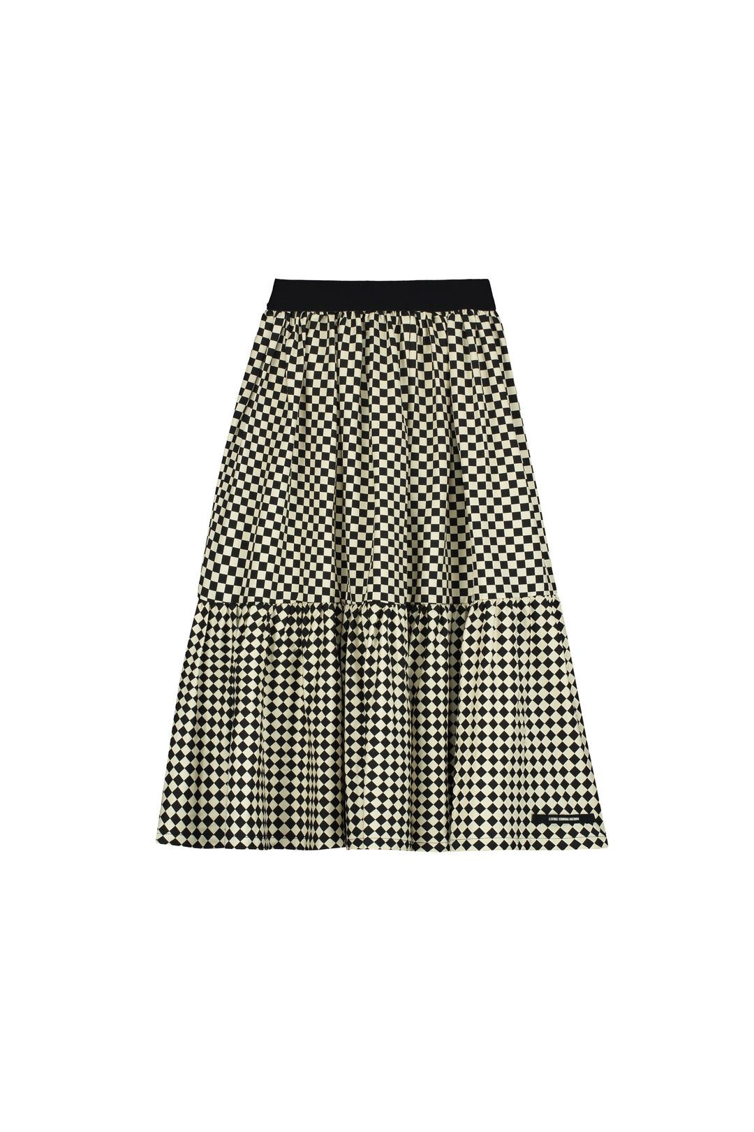 Chess Skirt-Black/Cream