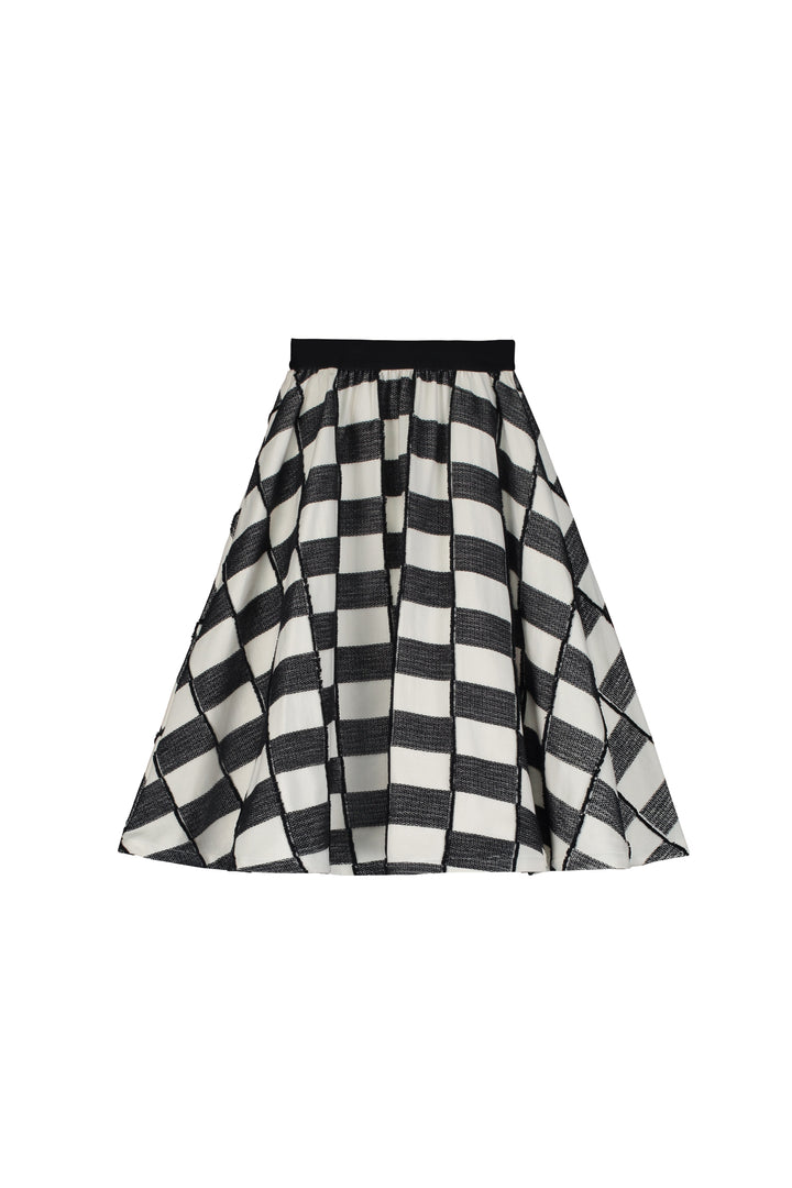 High Trail Skirt-Black & Cream
