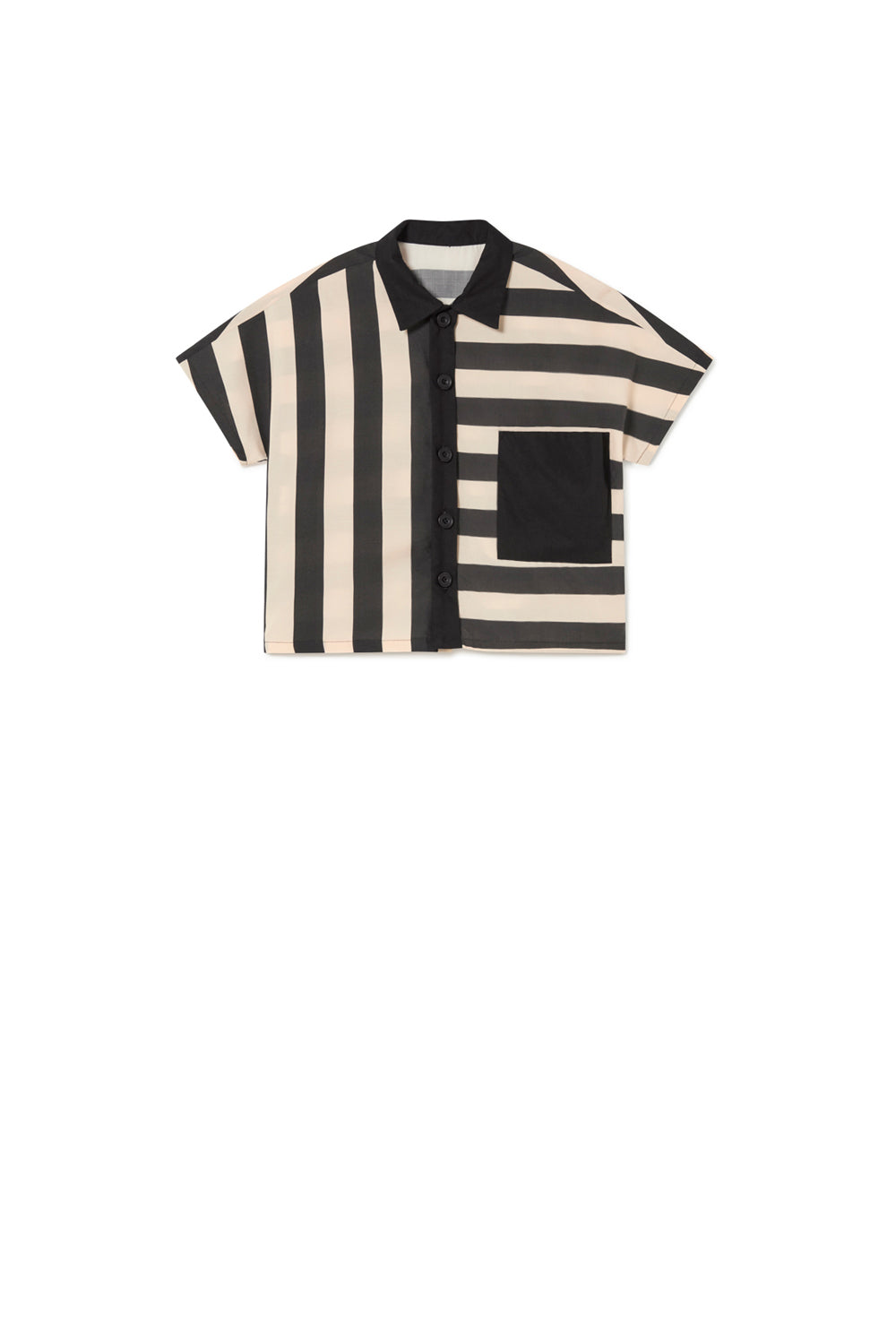 Iconic Lines Shirt-Cream/Black