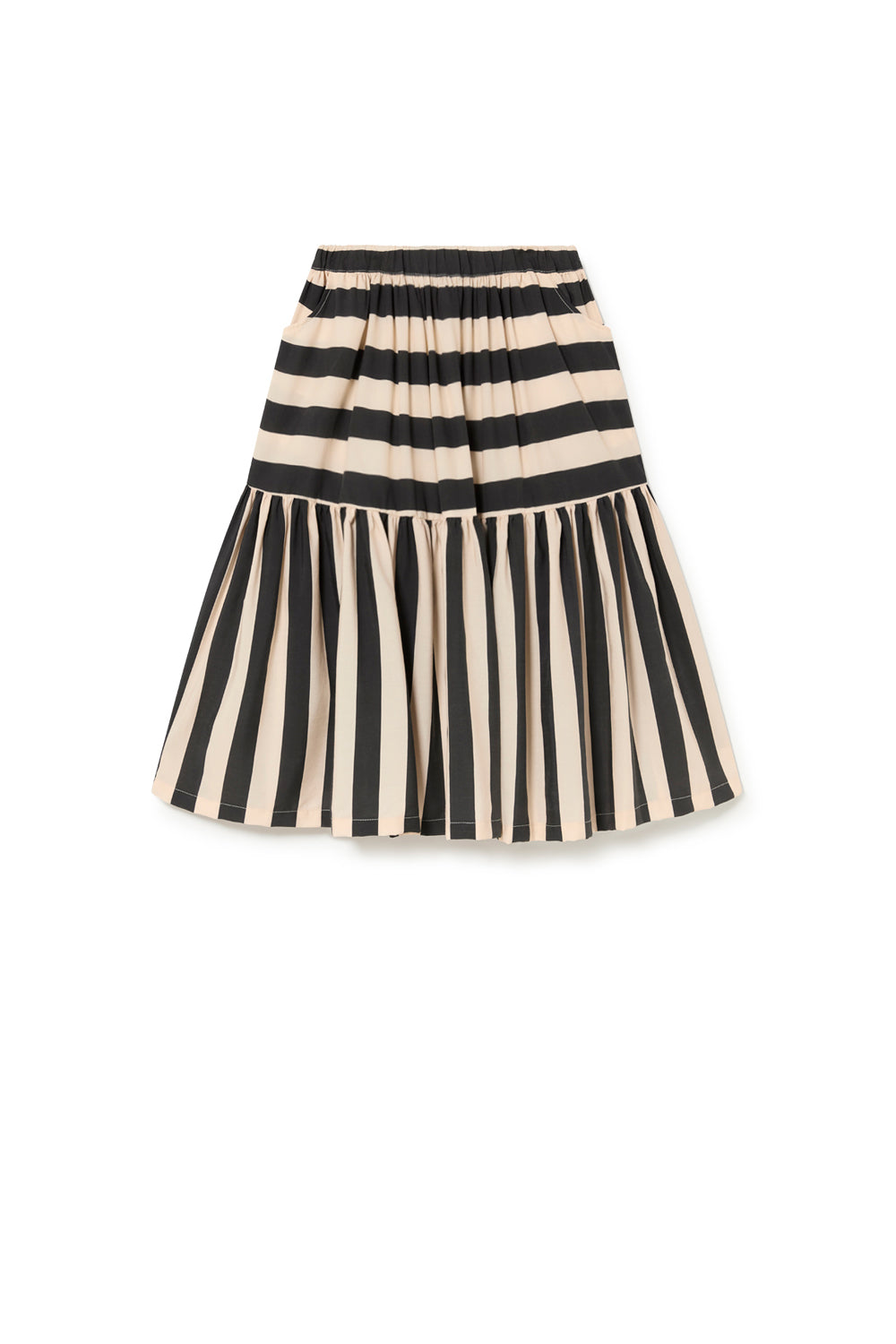 Iconic Lines Skirt-Cream/Black