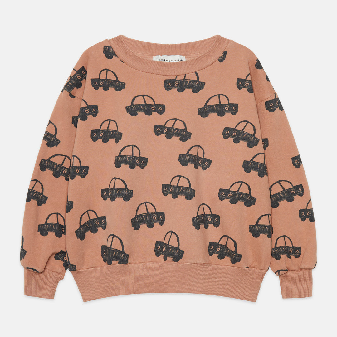 K26822 CARS ALL OVER SWEATSHIRT - CAMEL