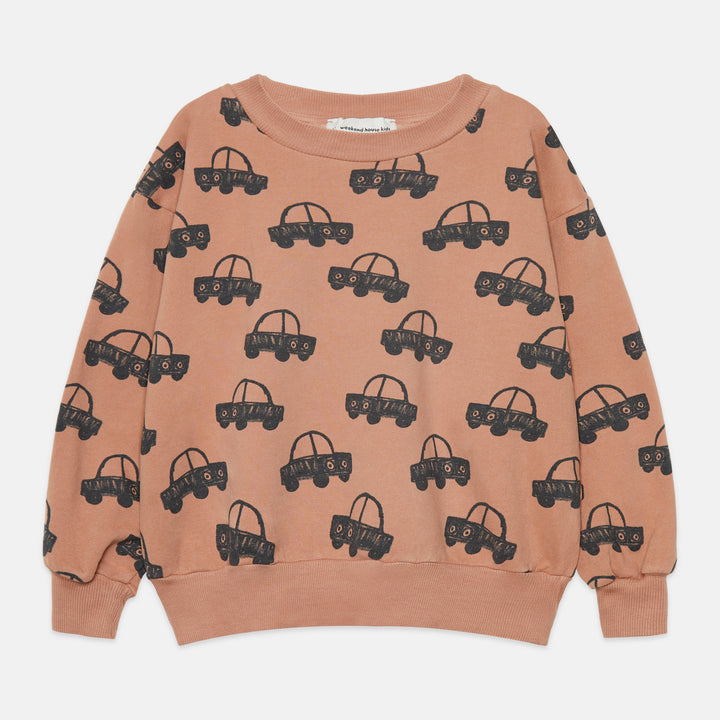 K26822 CARS ALL OVER SWEATSHIRT - CAMEL