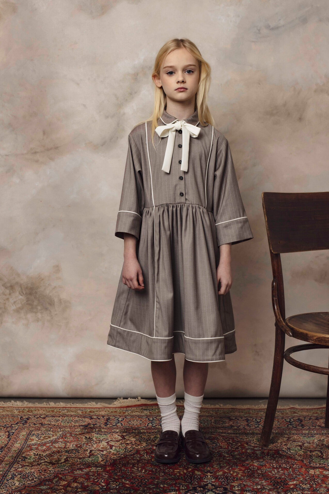 DRIFT DRESS SAND STRIPES