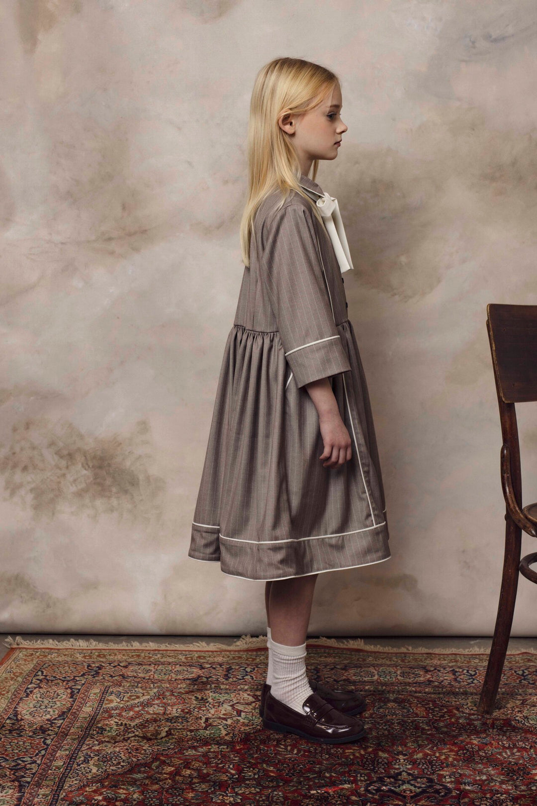 DRIFT DRESS SAND STRIPES