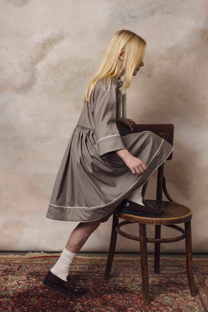 DRIFT DRESS SAND STRIPES