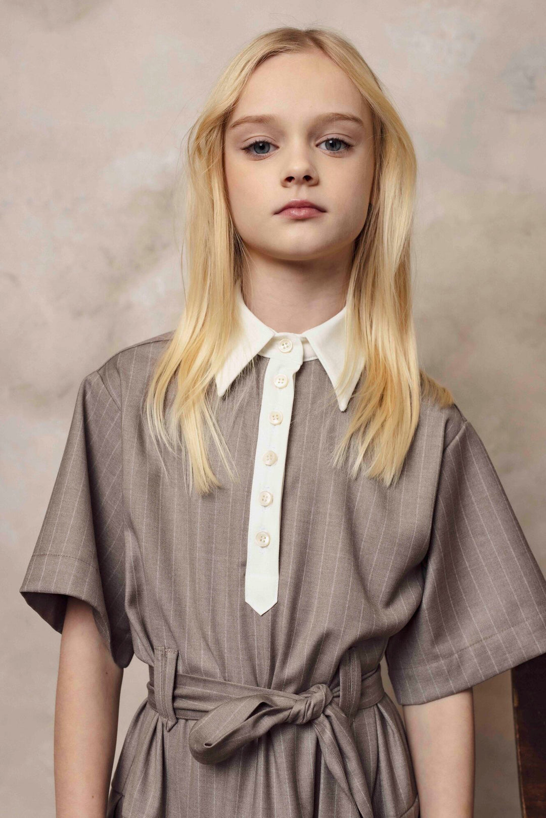 DEW DRESS SAND STRIPES