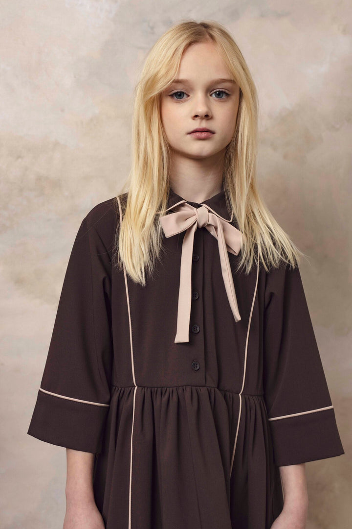 LOOM DRESS BROWN