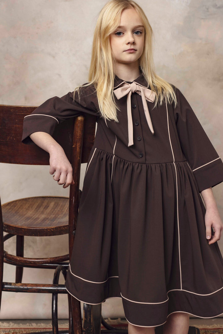 LOOM DRESS BROWN