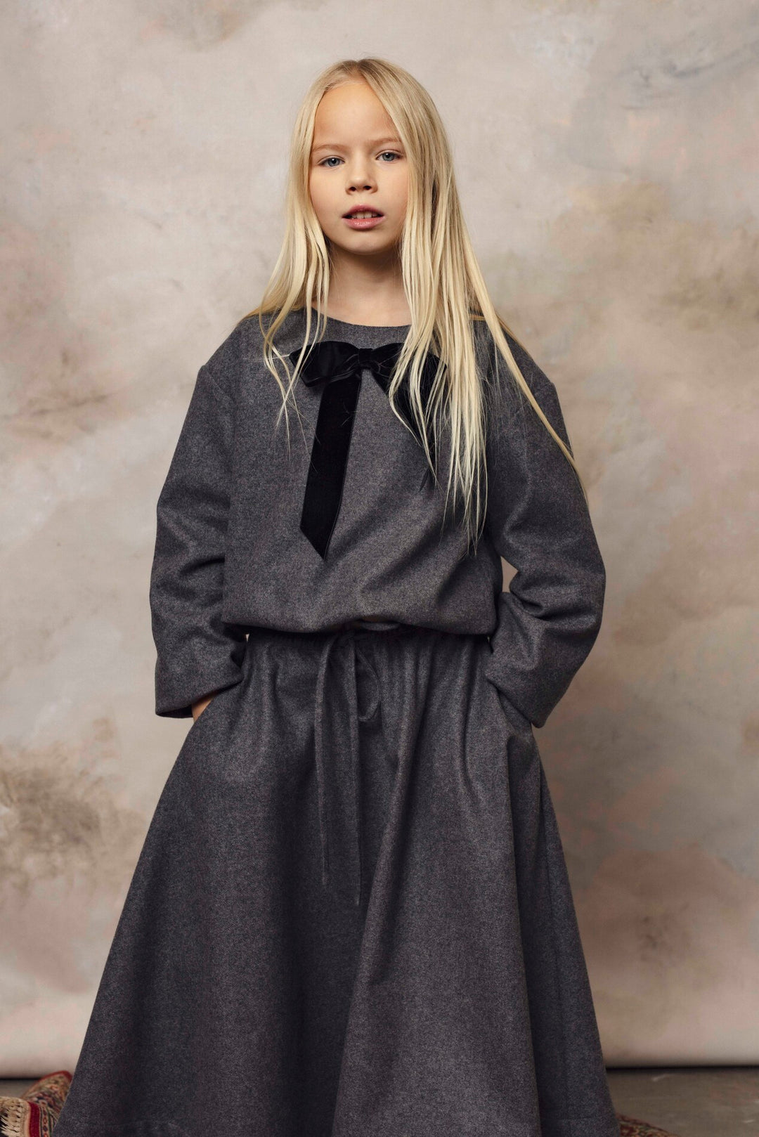 HALO JUMPER GREY WOOL TOP
