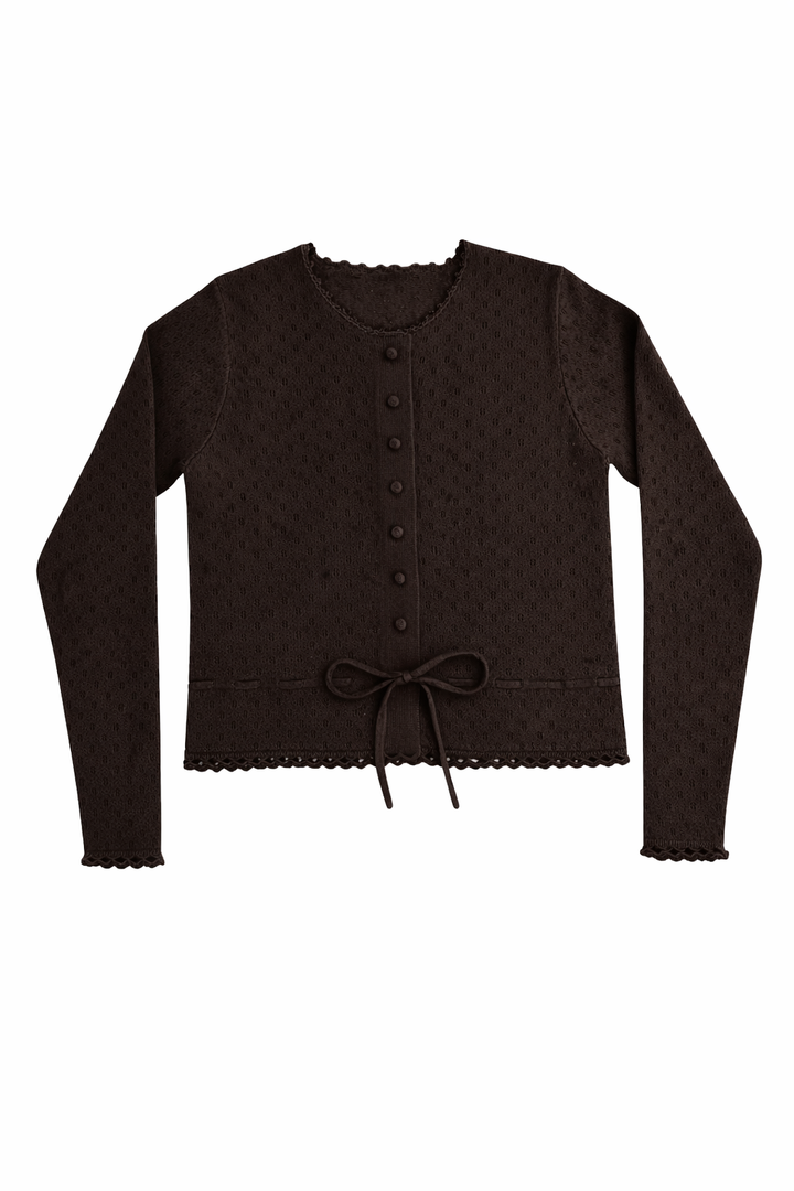 COMING SOON K401 Claudia Cardigan Chocolate