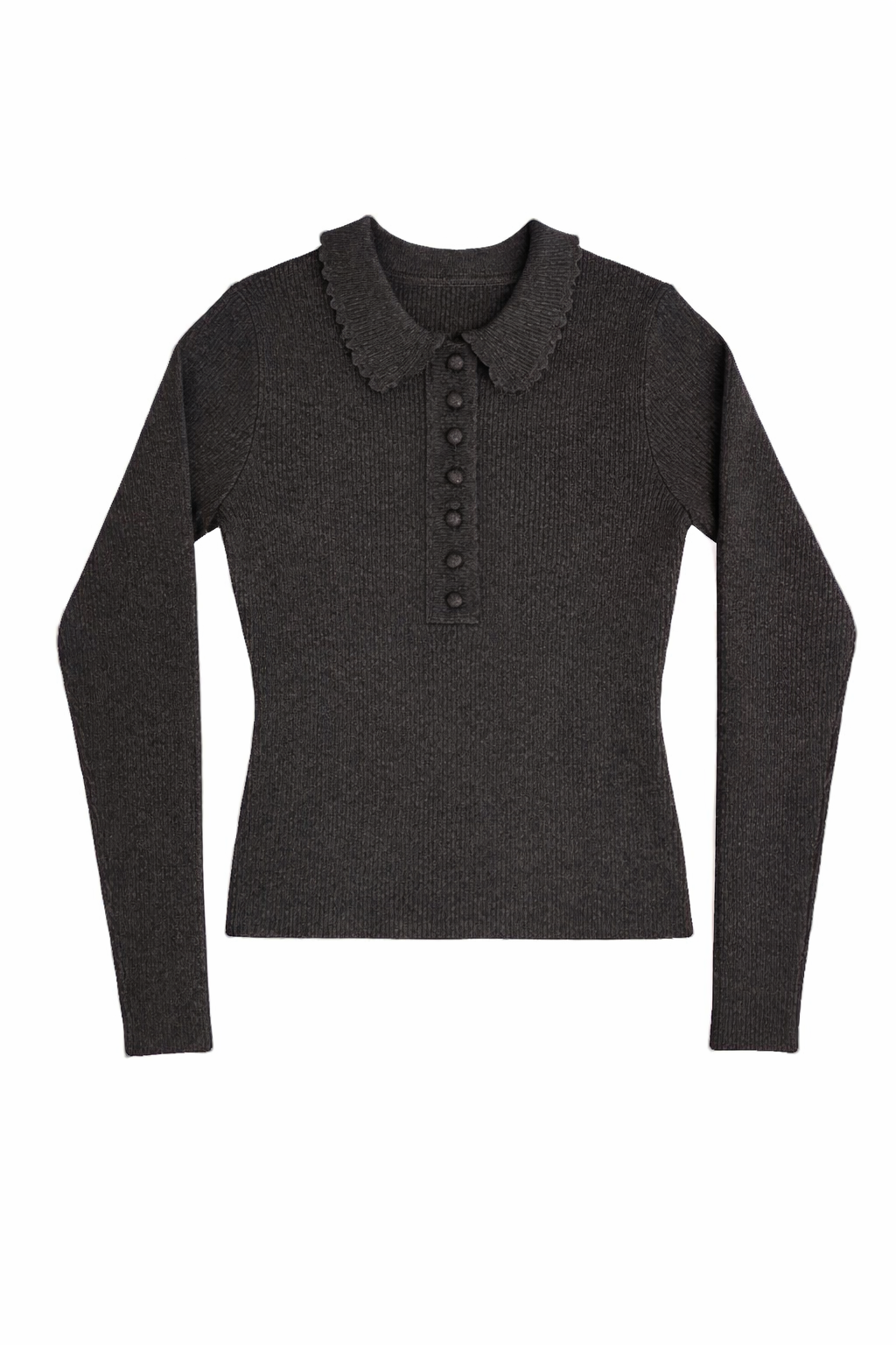 COMING SOON K403 Lyla Collared Sweater Grey