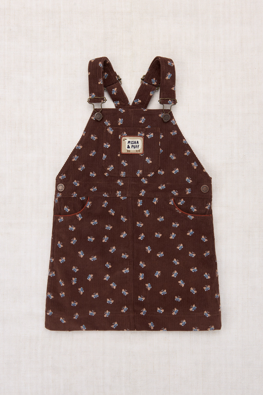 K5208F26-1AC CORDUROY JUMPER DRESS - DARK ROAST MARIPOSA