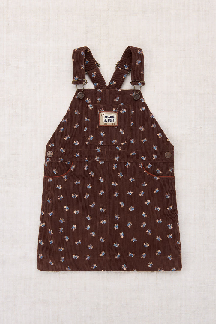 K5208F26-1AC CORDUROY JUMPER DRESS - DARK ROAST MARIPOSA