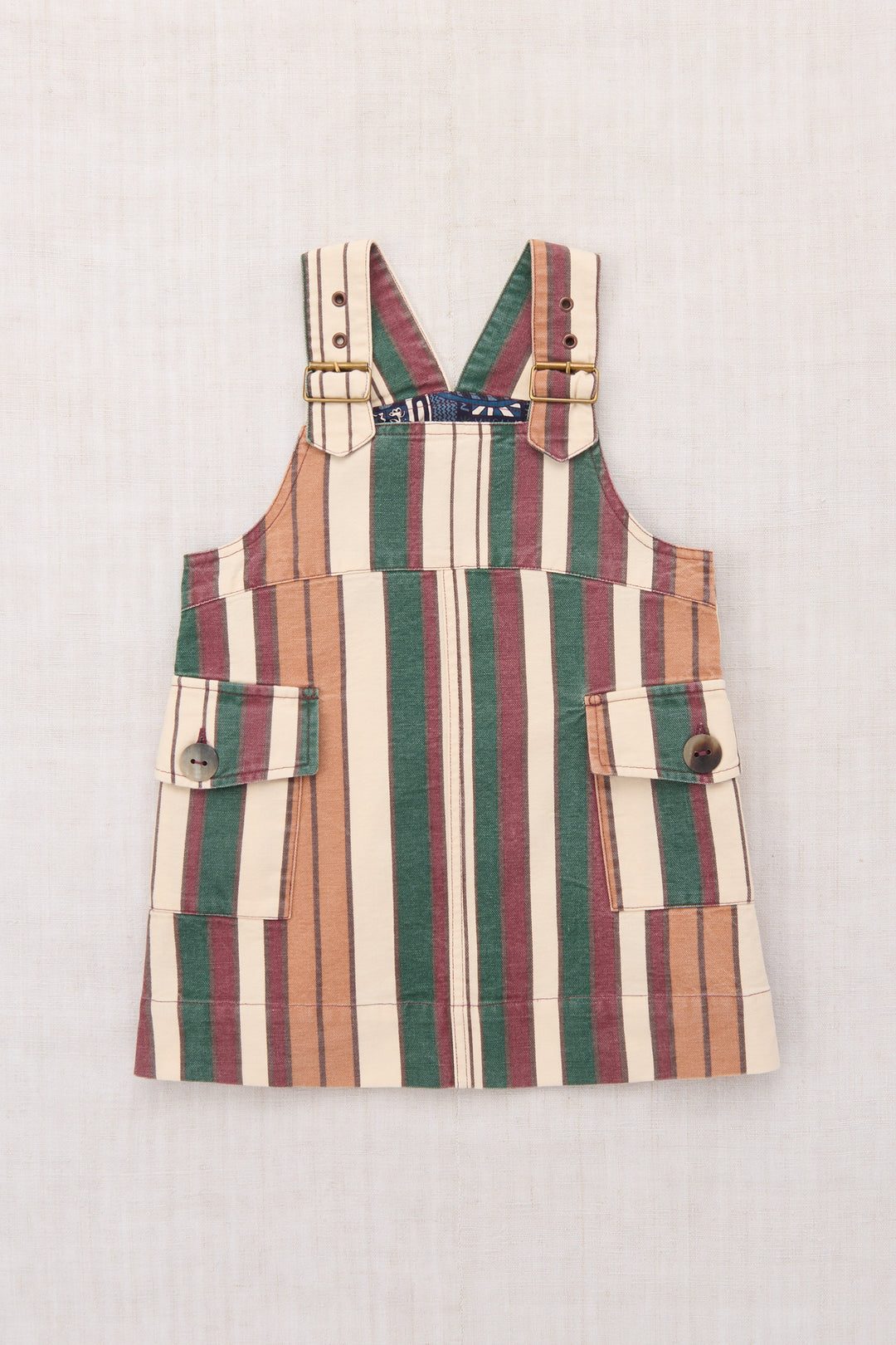 K5239F26-1BA CANVAS BUCKLE JUMPER DRESS - STRING AFTERSCHOOL STRIPE
