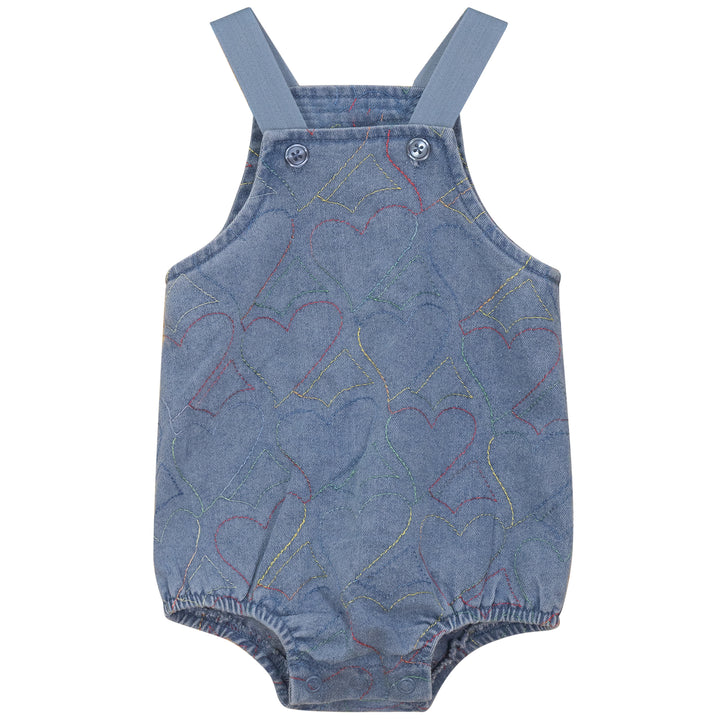 K5752-EMBROIDERED DENIM BG ROMPER-DENIM