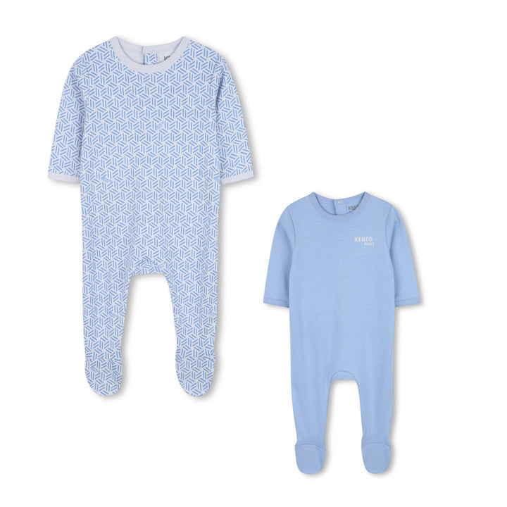 K61256-SET 2 FOOTIE-PALE BLUE
