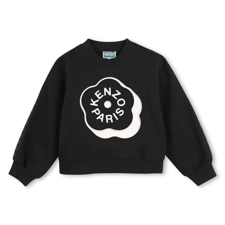 K62016 BLACK SWEATSHIRT IN FRENCH TERRY