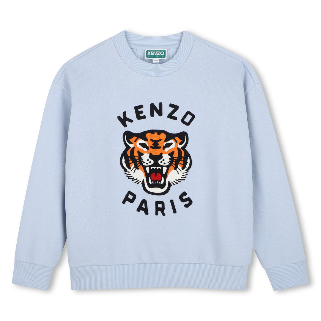 K62029 PALE BLUE SWEATSHIRT IN UNBRUSHED FLEECE