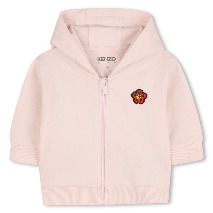 K62066 APRICOT T-SHIRT + CARDIGAN + TROUSERS SET. T-SHIRT IN INTERLOCK