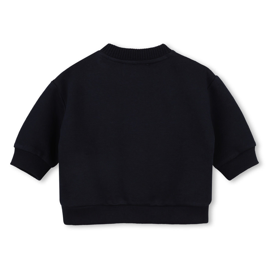 K62134 NAVY UNBRUSHED FLEECE SWEATSHIRT