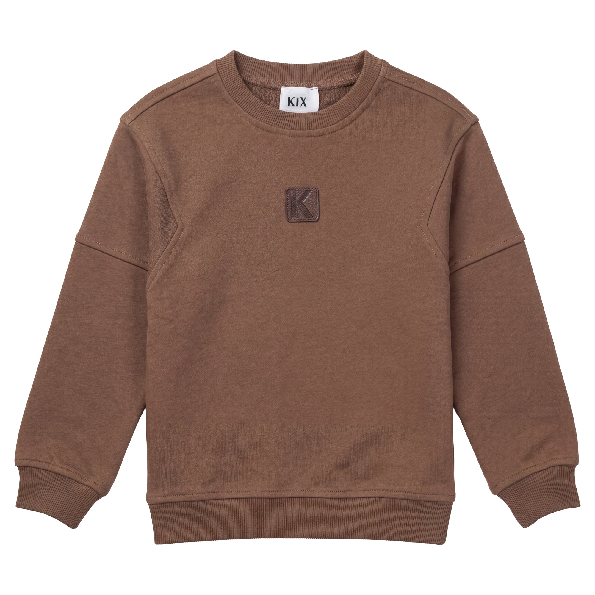 K8216 DROP SHOULDER SWEATSHIRT-BROWN – whoopikids