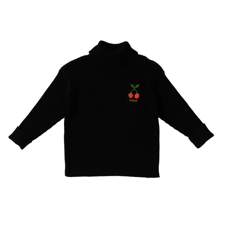 KN26217 TURTLENECK PULLOVER - BLACK