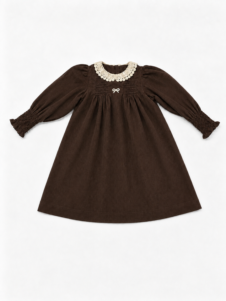 KS2601 GIRLS BROWN DRESS