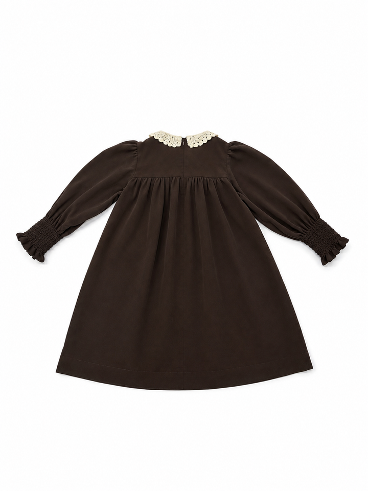 KS2601 GIRLS BROWN DRESS