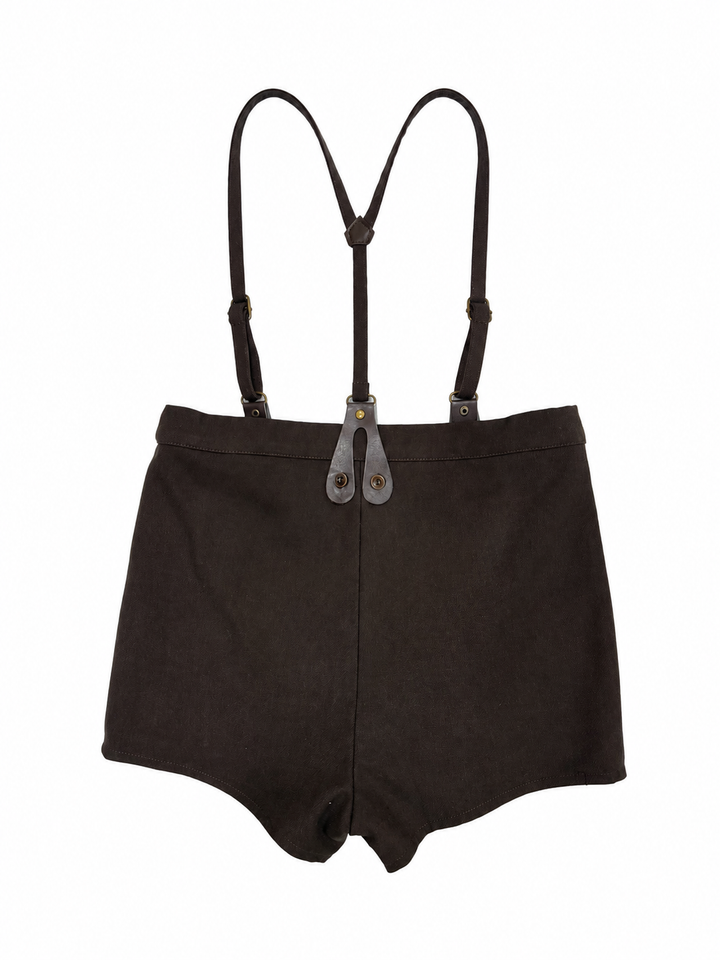 KS2604-KS2606 BOYS BROWN OVERALLS AND CHECKED SHIRT SET